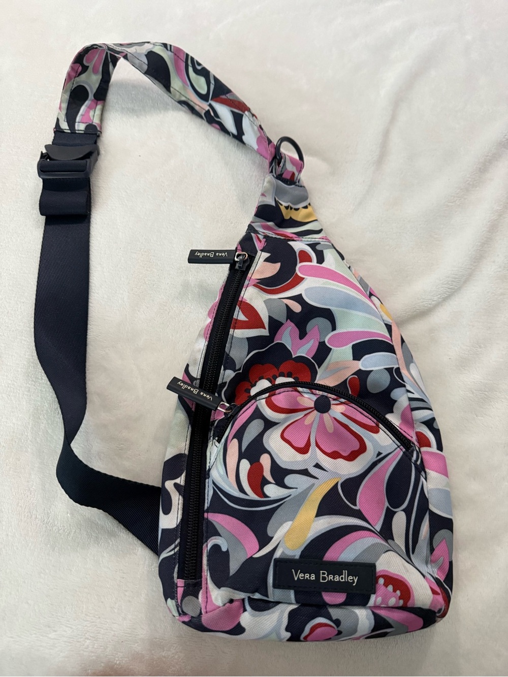 Vera Bradley Crossbody Sling Essential Backpack Floral Purse Compact - Picture 2 of 8